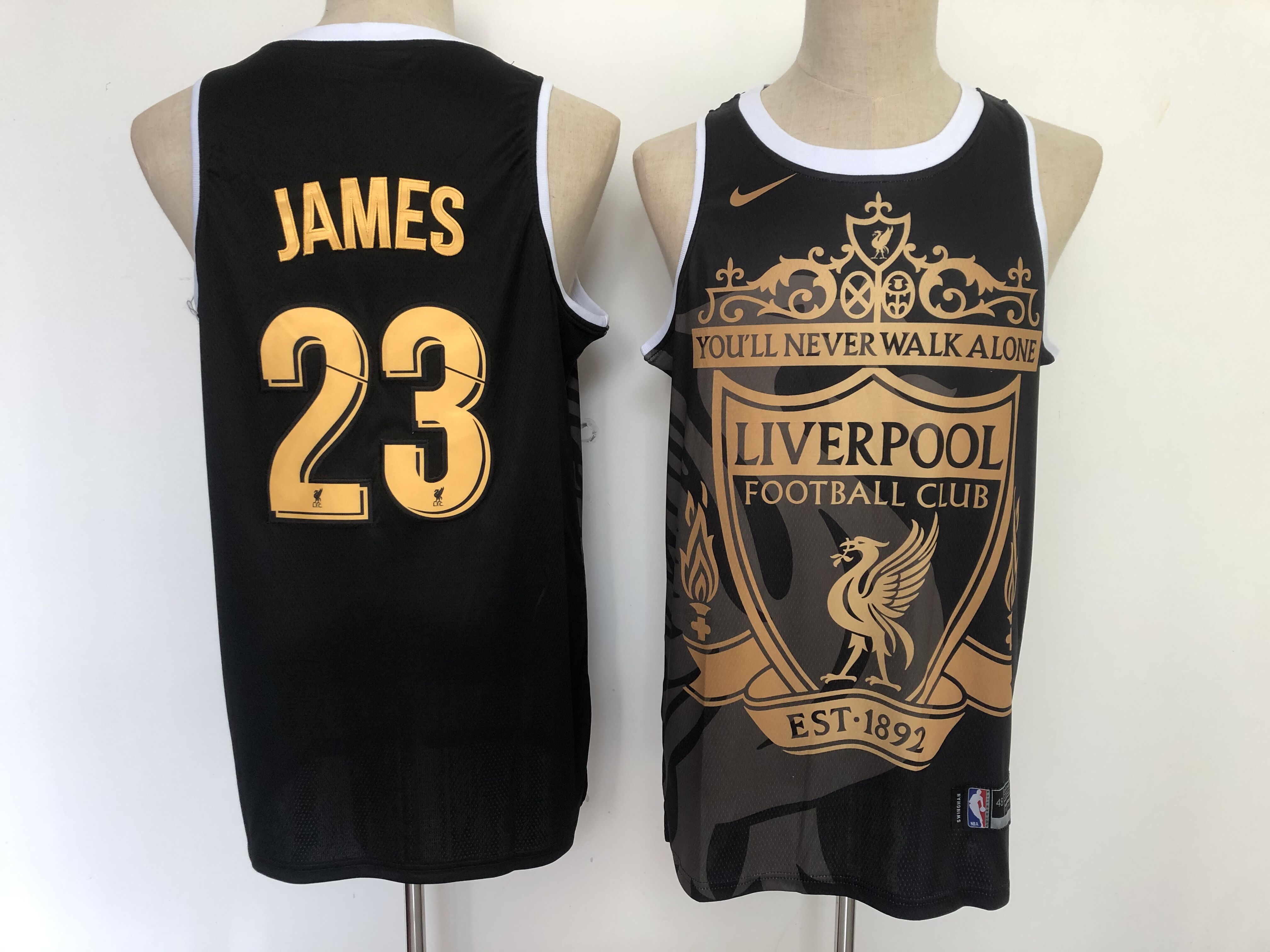 2020 Men Los Angeles Lakers #23 James black Golden Game NBA new Jerseys